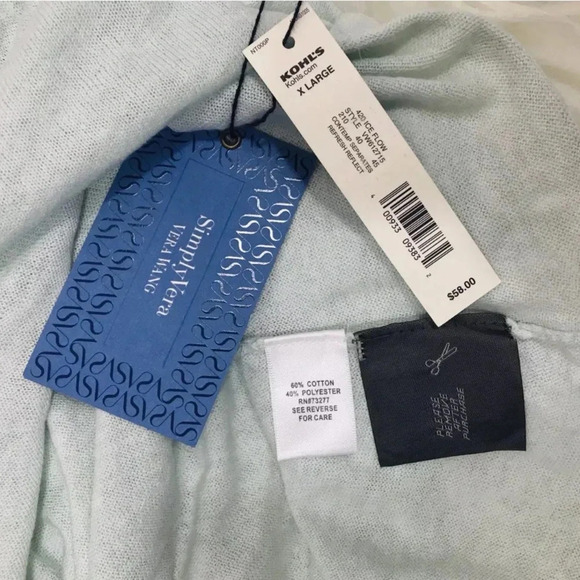 NWT Simply Vera open front dolman sleeve cardigan open front sz XL lightweight - Picture 8 of 8